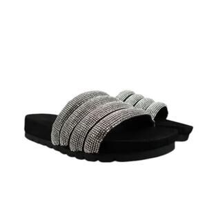 Anne Klein Shoes Womens 7 Sandal Slides Fashion Casual Metallic Gloria Comfort